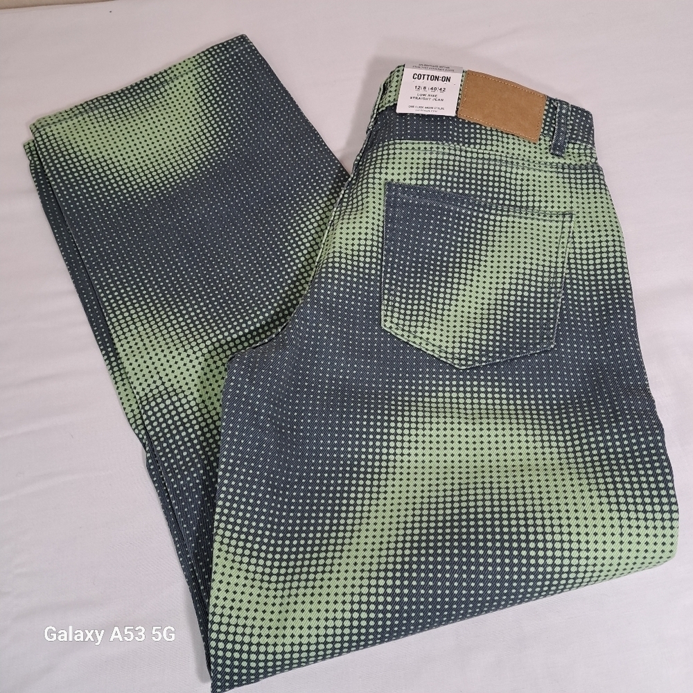 Cotton On Dark & Lt Green Jeans Women's Size 8